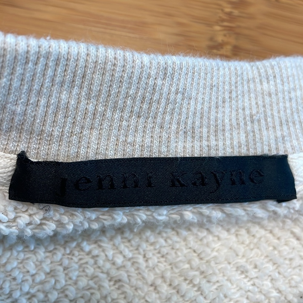 JENNI KAYNE Saturday Sweatshirt Sz XL Oatmeal French Terry Crewneck Long Sleeve - Picture 9 of 14